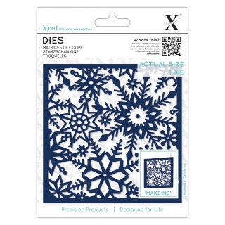 DOCRAFTS Xcut vyrezávacia kovová šablóna - snehové vločky 11,5x11,5cm
